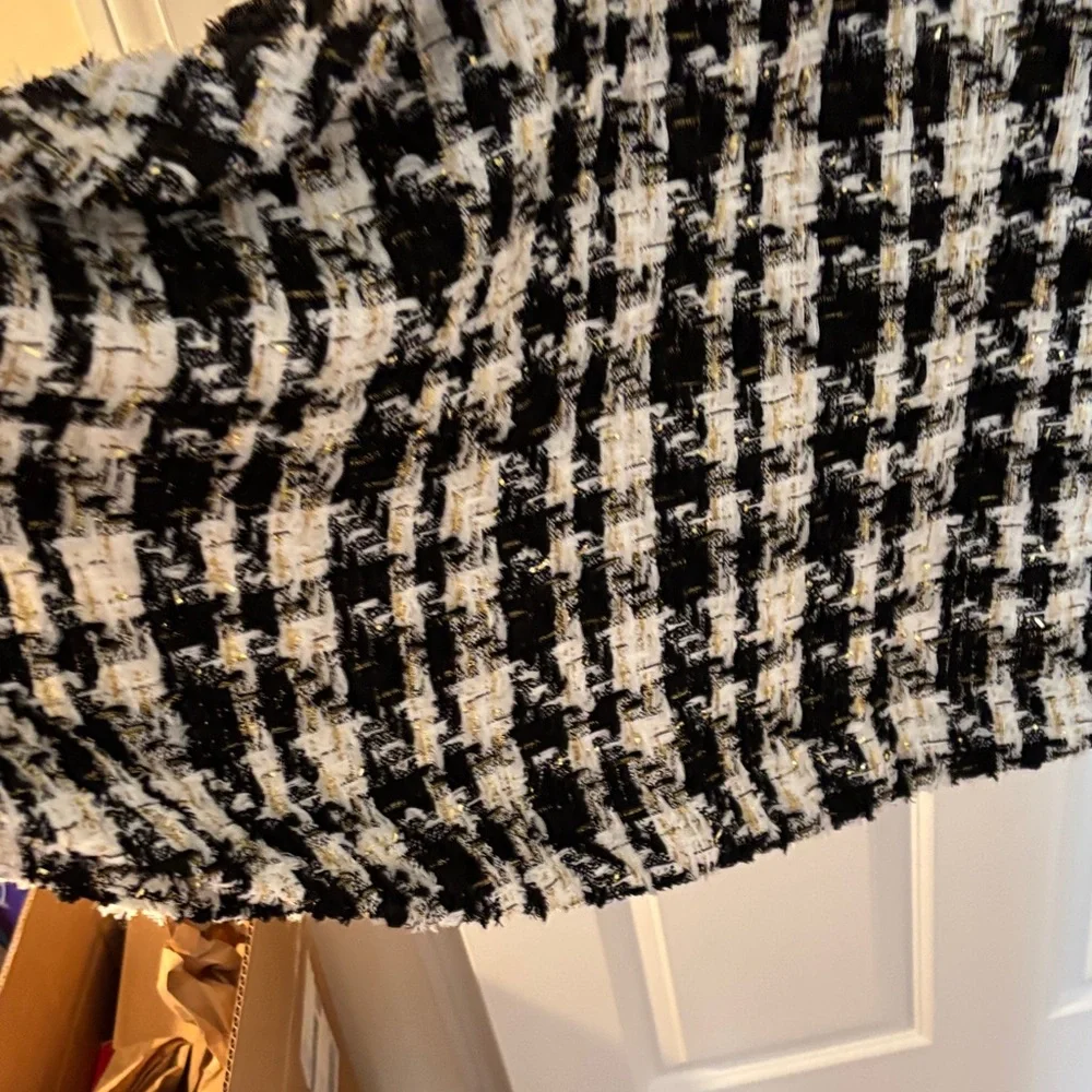 Eloquii Black and White Plaid Mini Dress - Picture 3 of 5